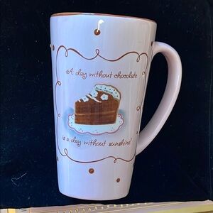 Pink Ceramic Mug with Cake Design